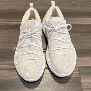 Sorel Cream Knit Lace-Up Sneakers